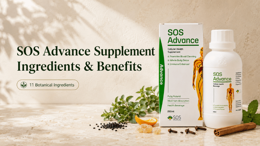 SOS Advance Supplement Ingredients and Benefits for Ailments.