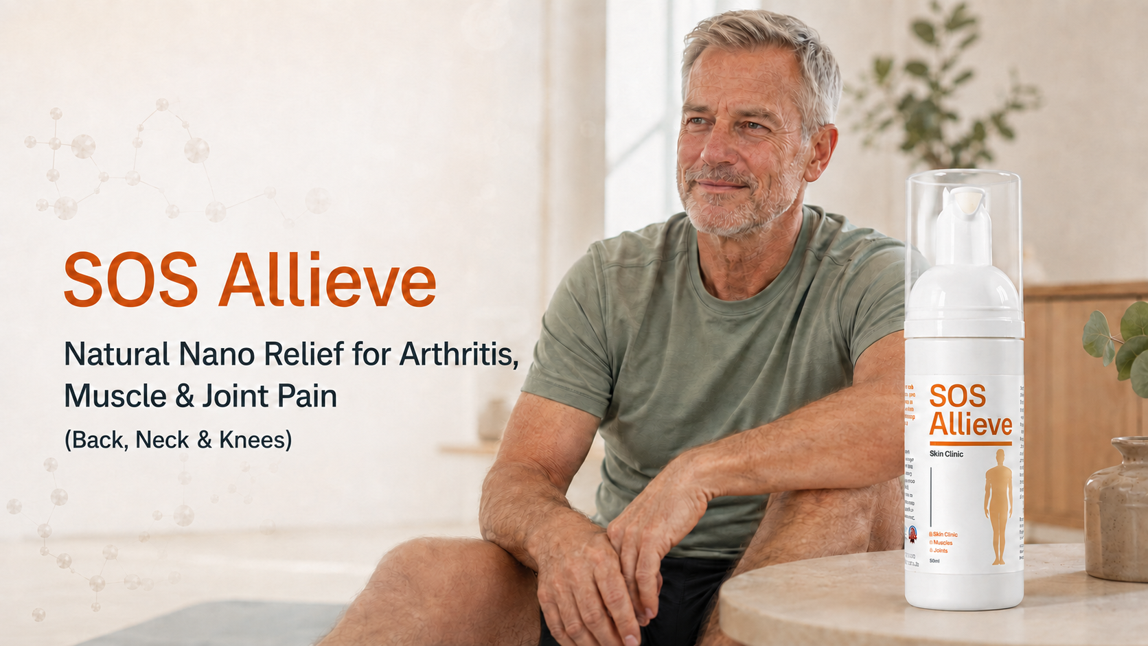 SOS Allieve, Natural Nano Relief for Arthritis & Muscles/Joints Pain.